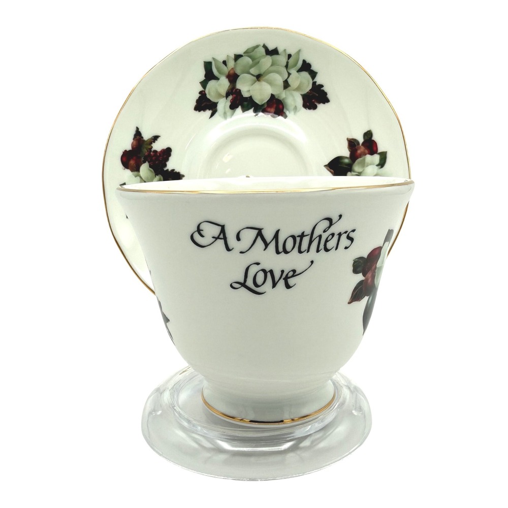 A Mothers Love Warms the Heart Carpentree Fine Bone China Teacup Saucer England